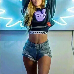 Cropped Sweater Top Broken Hardened Farmers Market‎ Hawaii Purple Pills Medium